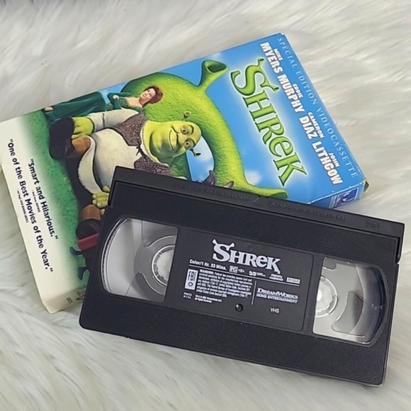 Vintage Y2K 2001 Original Shrek VHS Cassette Tape XL 1st Release Box Limited Edt - Picture 10 of 13